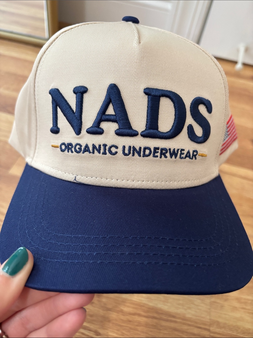 NEW Men’s NADs Organic Underwear Two-Tone Trucker Hat - Navy and Cream